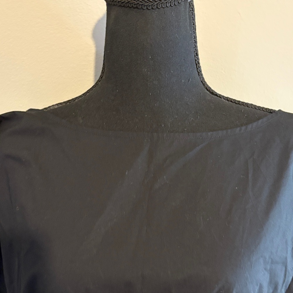 Banana Republic Black Sleeveless Mini Dress with White Drawstring - Picture 3 of 10